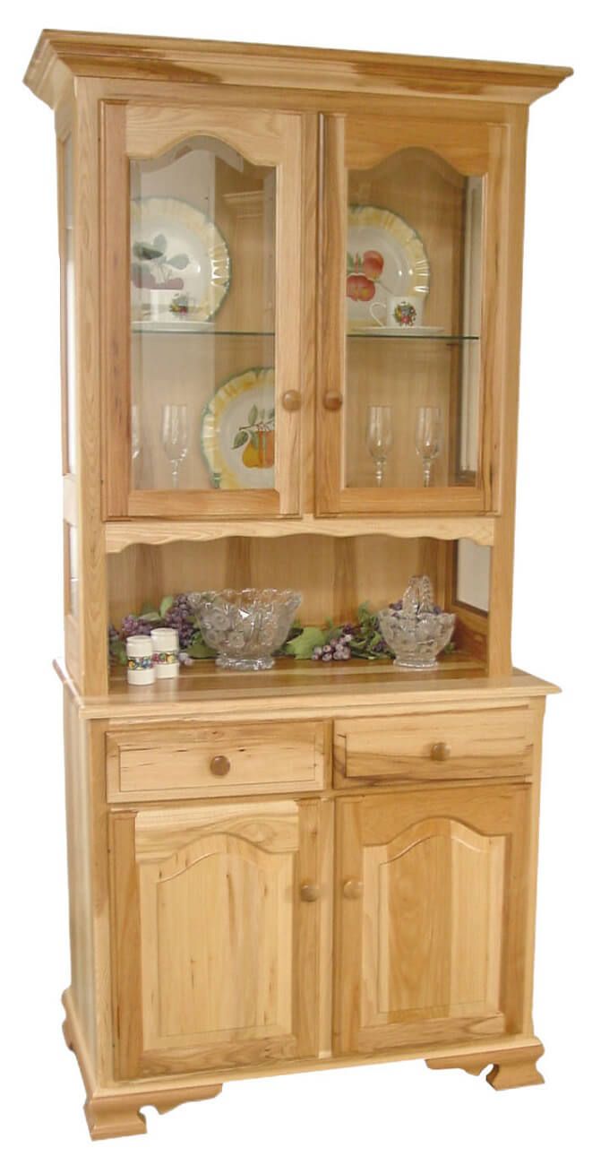 Belle Hearth Country China Cabinet in Hickory