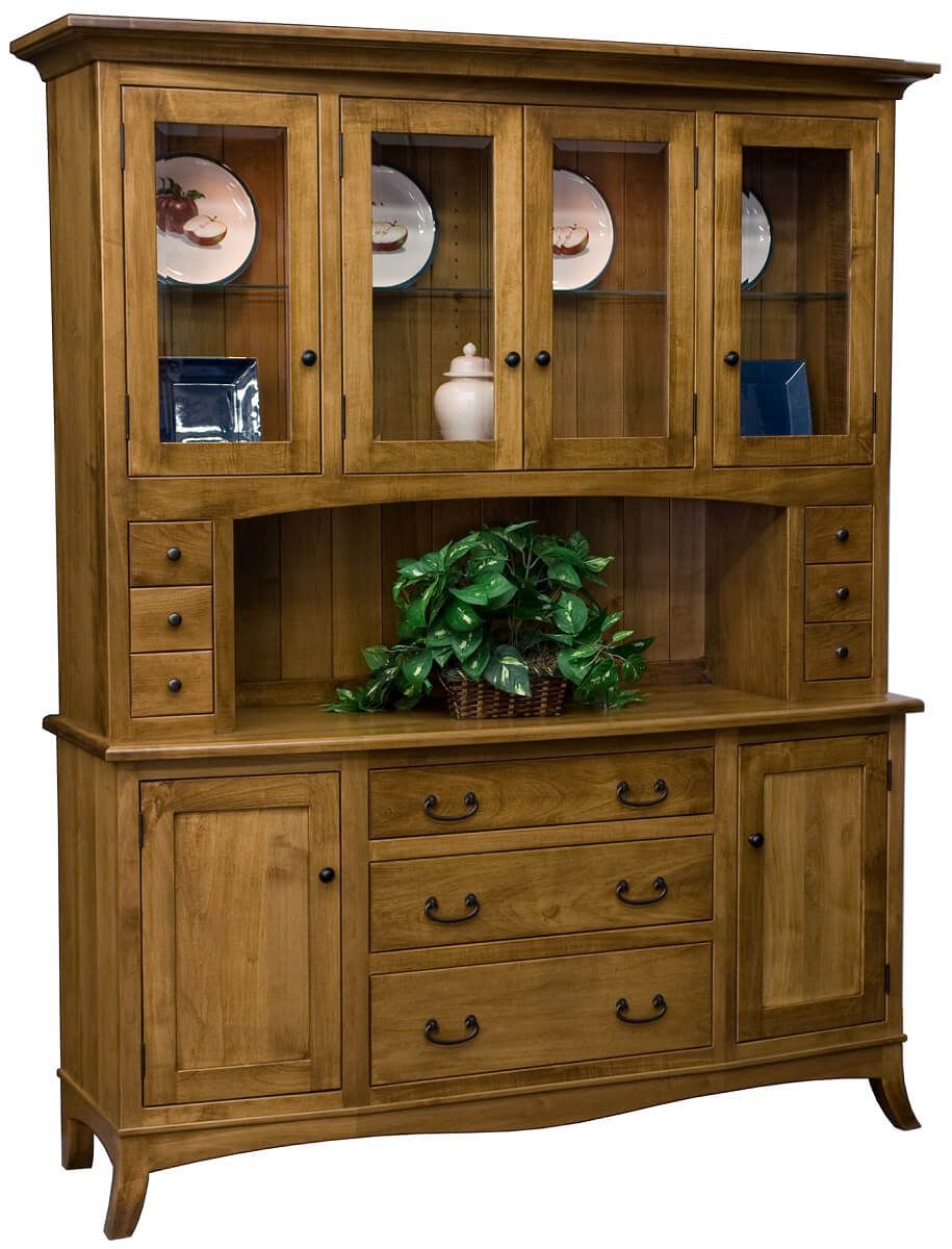 Torrey Amish China Cabinet in Spiced Apple Finish