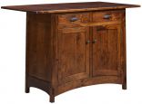 Rosales Kitchen Island Cabinet in Rustic Cherry