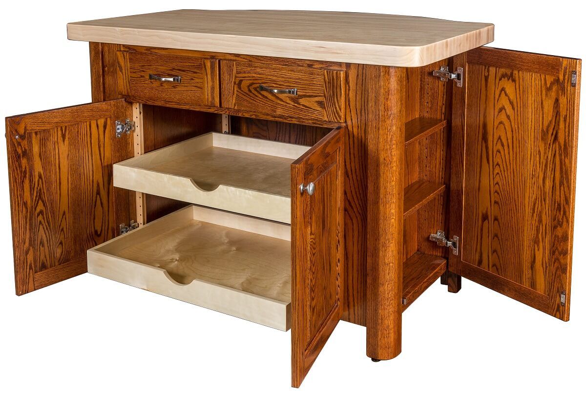 Oak Island with Hidden Side Compartments