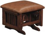 Deltana Gliding Ottoman with Leather Cushion