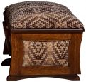 Solid Wood Upholstered Footrest