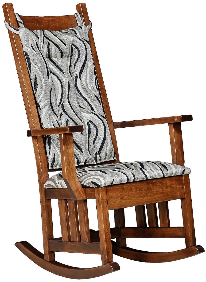 Rocking Chair with Snap-On Cushions
