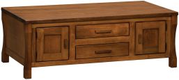 Brown Maple Calvin Storage Coffee Table