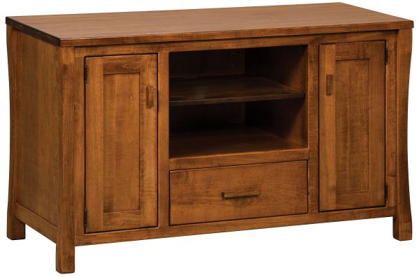 Brown Maple Calvin TV Stand with Storage 