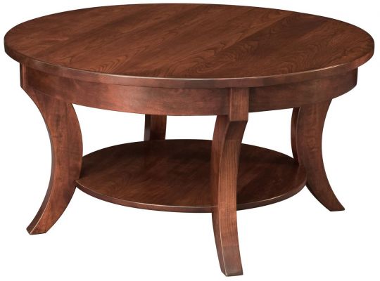 L Arpege Round Cherry Coffee Table, Coffee Table Cherry Wood Round