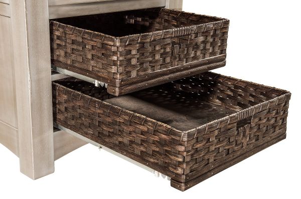 Basket drawers on Enfield Bar Table
