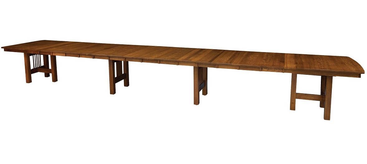 Fully Extended Tall Timbers Trestle Table