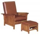 Solid Wood Morris Chair and Footrest