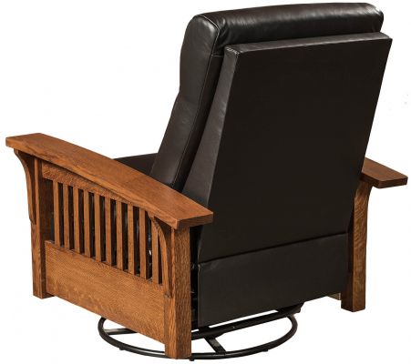 Leather Mission Style Reclining Chair