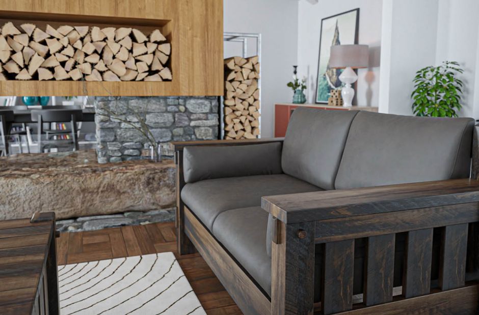 Azle Rustic Living Room Set image 3