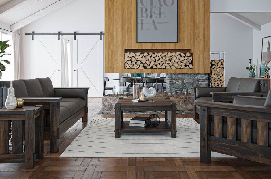 Azle Rustic Living Room Set image 1