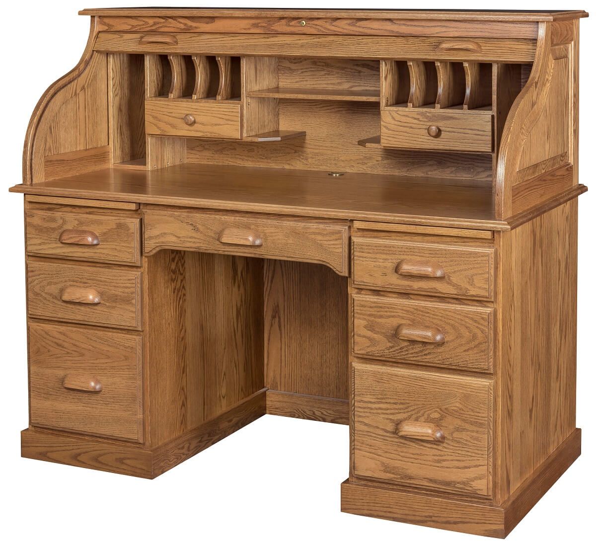 Oak Roll Top Office Desk