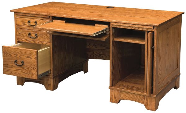 Oak Mission Computer Desk