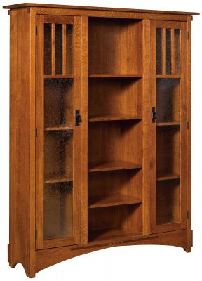 Mission Bookcase with Glass Doors