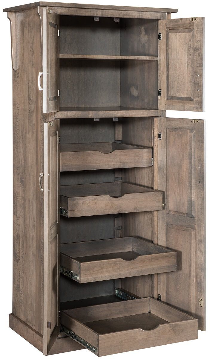 Hardwood Pantry with Pull-out Drawers