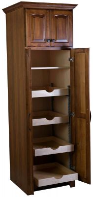 Narrow Hardwood Pantry Cabinet