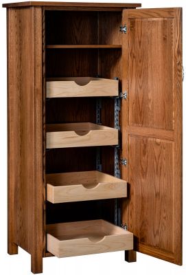 Small Mission Pantry Cabinet
