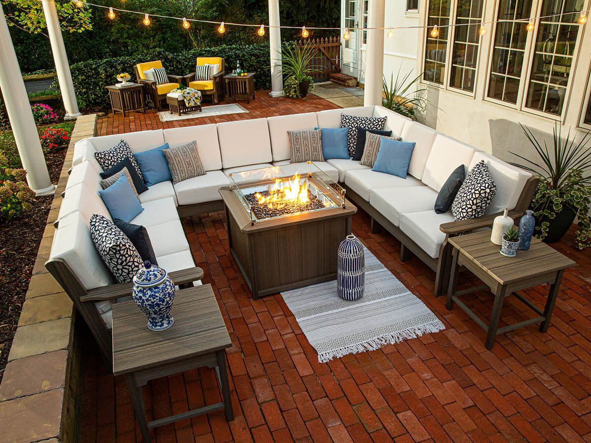 Amish Made Outdoor Sectional and Fire Pit