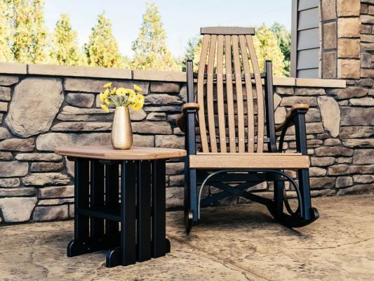 Tahiti Outdoor Side Table and Apostle Rocker