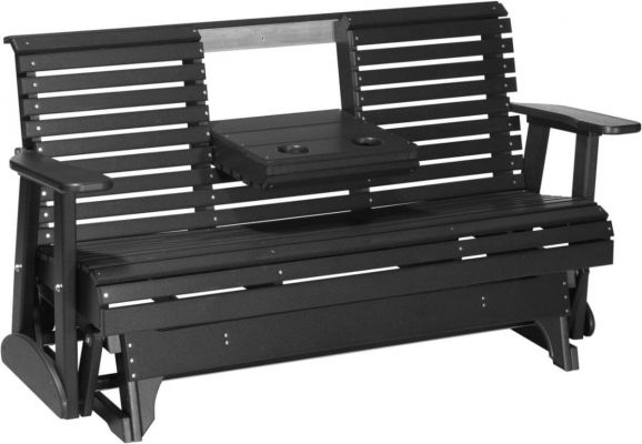 Cape Lookout Patio Glider Bench with Console