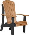 Cedar and Black Rockaway Highback Adirondack Chair