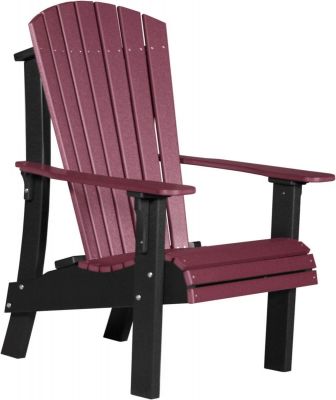 Cherrywood and Black Rockaway Highback Adirondack Chair