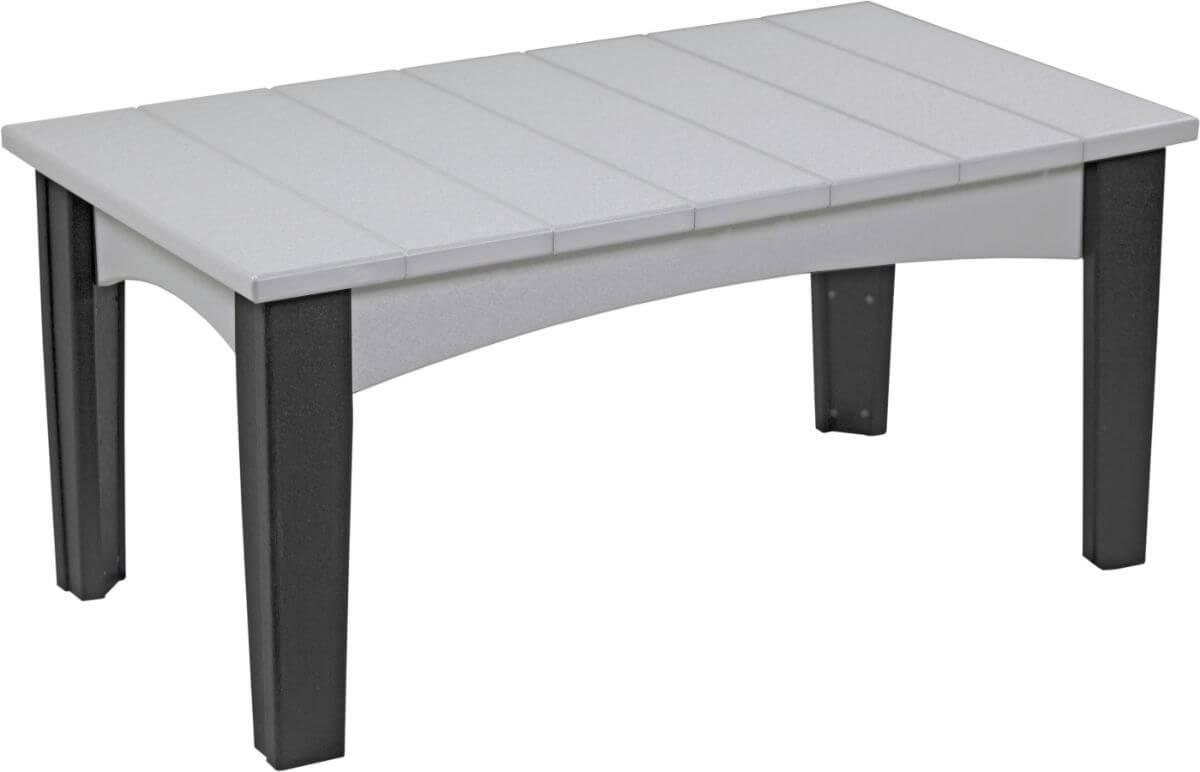 Dove Gray and Black New Guinea Coffee Table