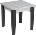 Dove Gray and Black New Guinea End Table