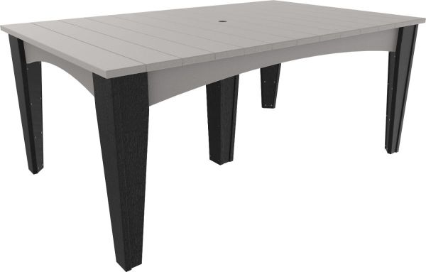 Dove Gray and Black New Guinea Large Outdoor Table
