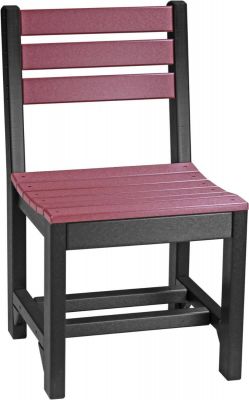 Cherrywood and Black New Guinea Outdoor Side Chair