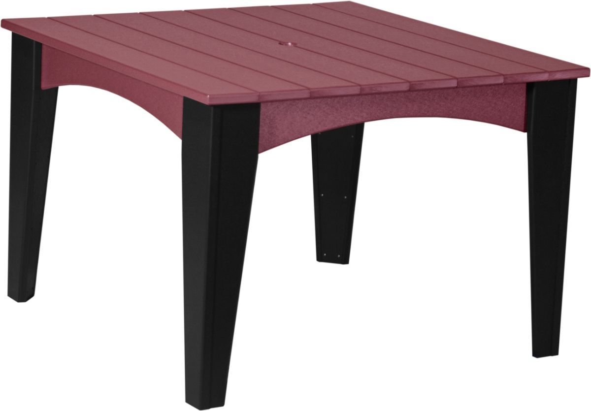 Cherrywood and Black New Guinea Square Outdoor Table