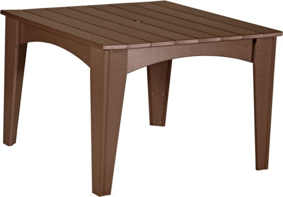 Chestnut Brown New Guinea Square Outdoor Table