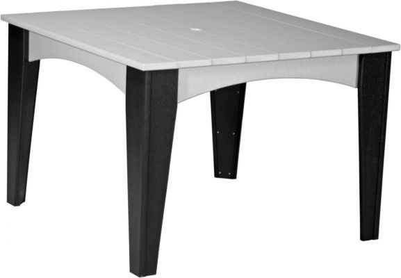 Gray and Black New Guinea Square Outdoor Table