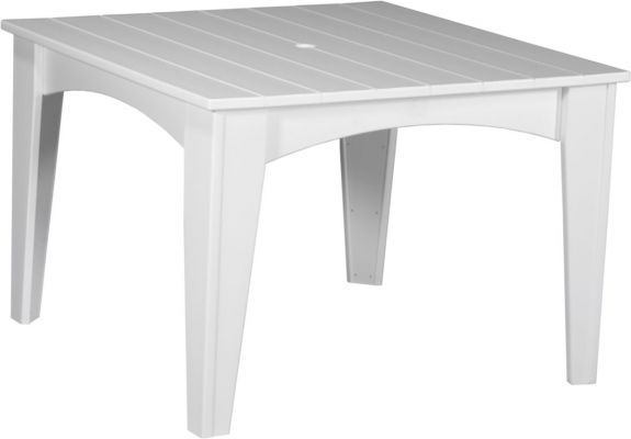 White New Guinea Square Outdoor Table