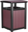 Cherrywood and Black Pigeon Point Commercial Outdoor Trashcan