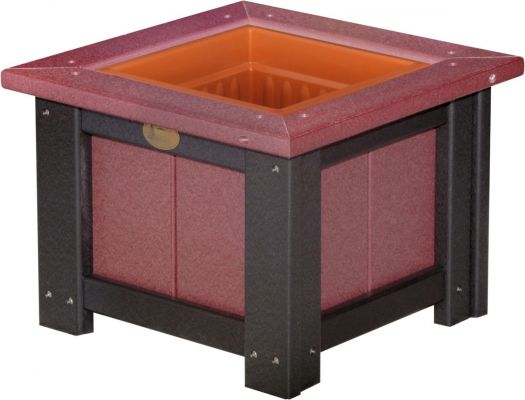 Cherrywood and Black Pigeon Point Commercial Outdoor Planter