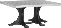 Dove Gray and Black Stockton Outdoor Dining Table