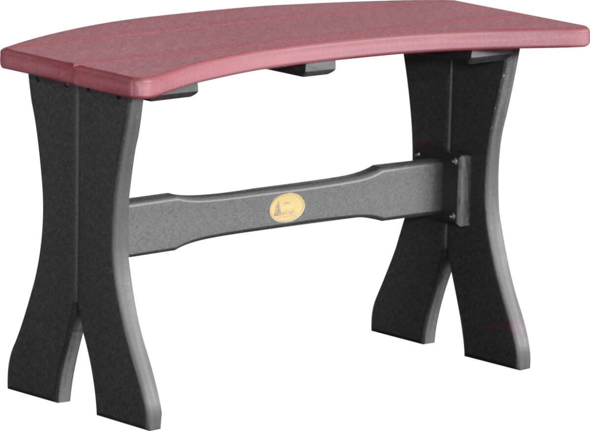 Cherrywood and Black Stockton Outdoor Dining Bench