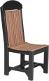 Antique Mahogany and Black Stockton Outdoor Dining Chair