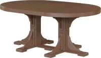 Chestnut Brown Stockton Outdoor Oval Dining Table