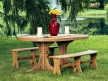Amish Made Outdoor Table and Benches