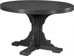 Black Stockton Outdoor Single Pedestal Table