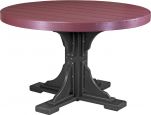 Cherrywood and Black Stockton Outdoor Single Pedestal Table