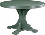 Green Stockton Outdoor Single Pedestal Table