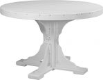 White Stockton Outdoor Single Pedestal Table