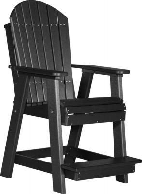 Black Tahiti Adirondack Balcony Chair