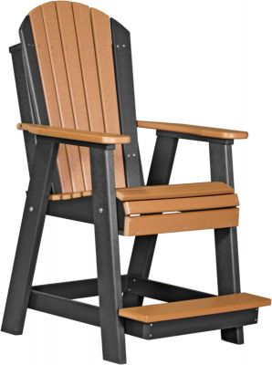Cedar and Black Tahiti Adirondack Balcony Chair