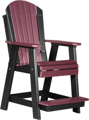 Cherrywood and Black Tahiti Adirondack Balcony Chair