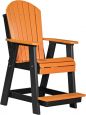 Tangerine and Black Tahiti Adirondack Balcony Chair